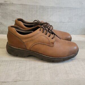 Deer Stags Mens Brown Leather Oxford Shoes 9M  Casual Comfort Longtude Sole